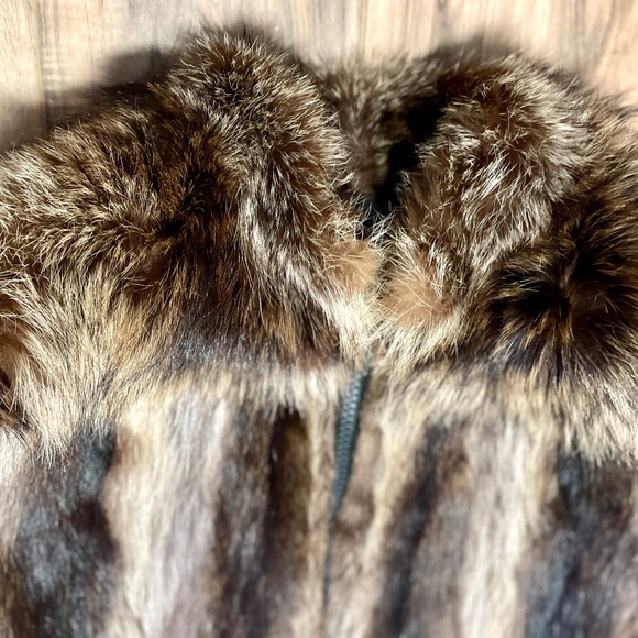 Custom 100% Real Fur vintage Coat waist length jacket - Picture 8 of 13